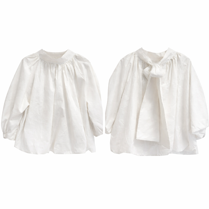 Witte blouse/top met strik in de nek