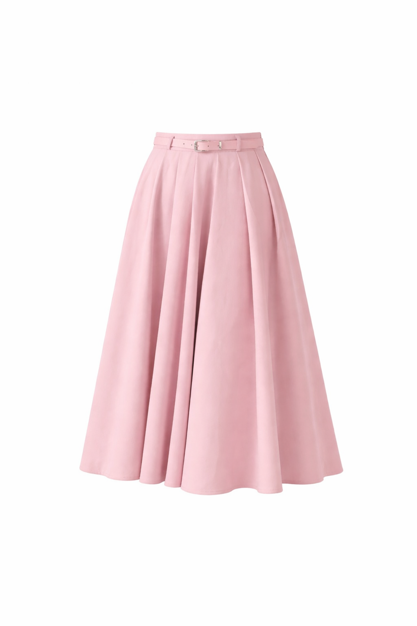 Lila lange rok met riempje