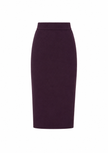 Kersenrode gebreide midi rok