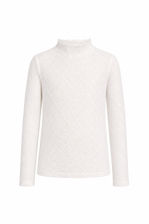 Witte kanten top, kindermaten