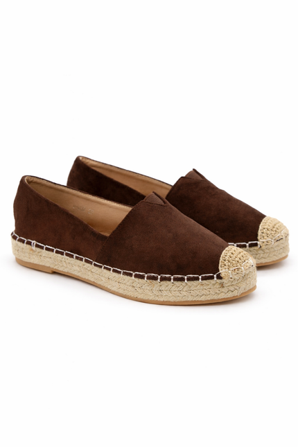 Bruine espadrilles
