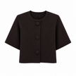 Donkerbruin vest met grote knopen