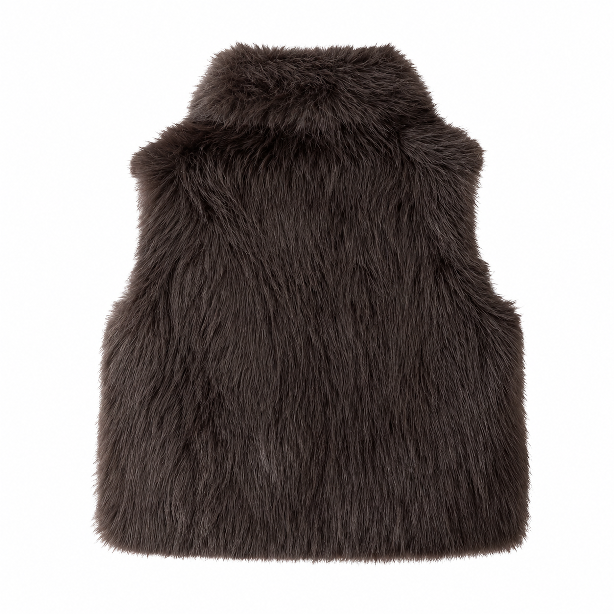 Donkerbruin bont gilet