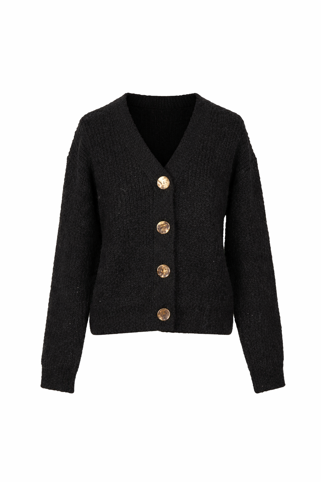 Zwart vest met goudkleurige knopen