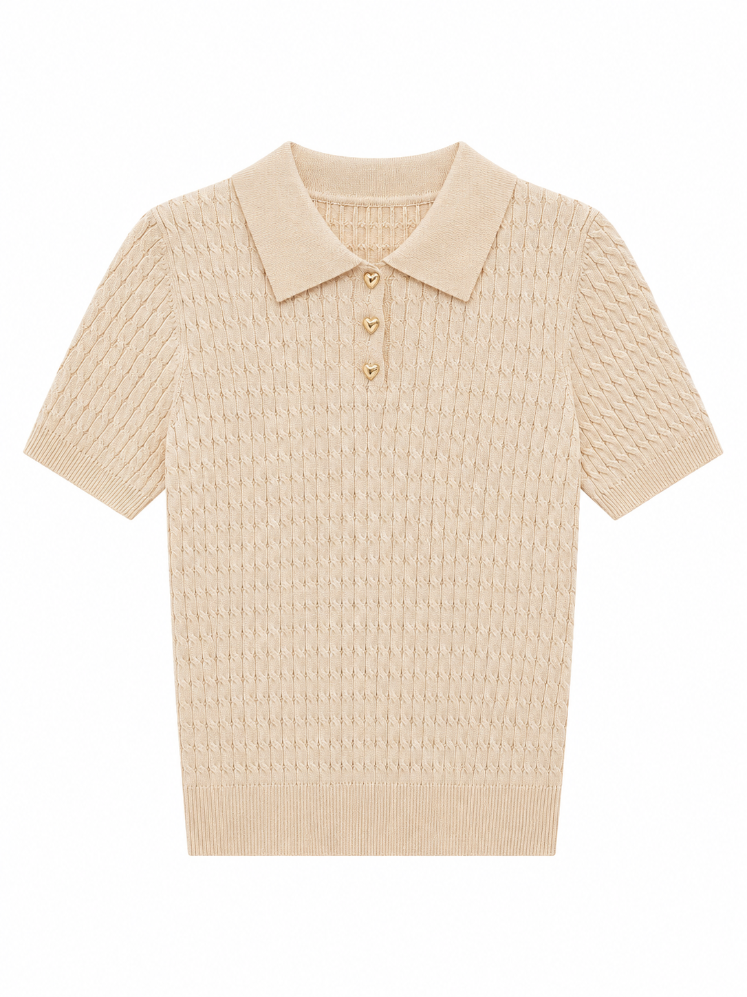 Beige kabeltruitje