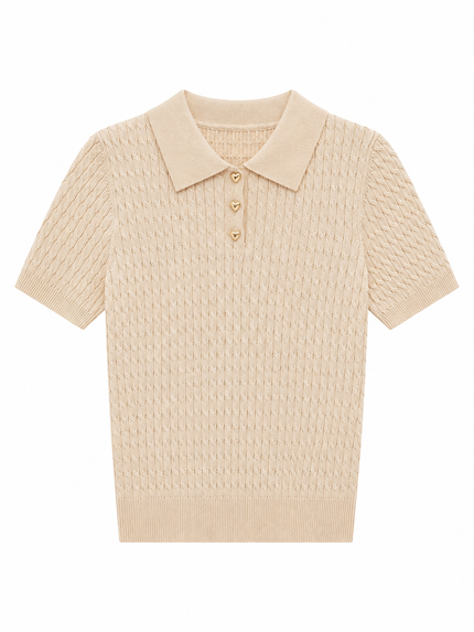 Beige kabeltruitje