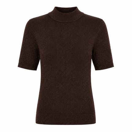 Donkerbruin lurex truitje