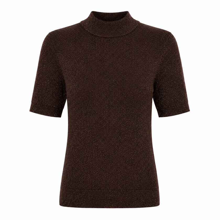 Donkerbruin lurex truitje