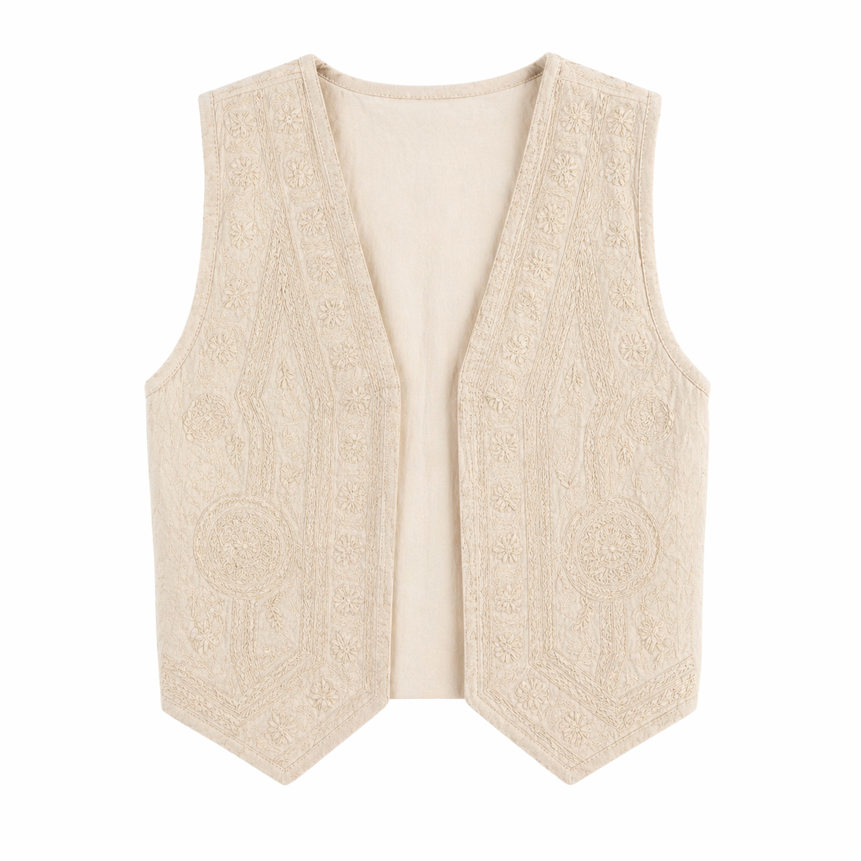 Zandkleur gilet