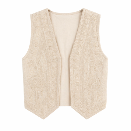 Zandkleur gilet