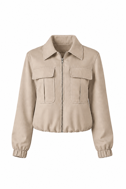 Beige jasje met rits
